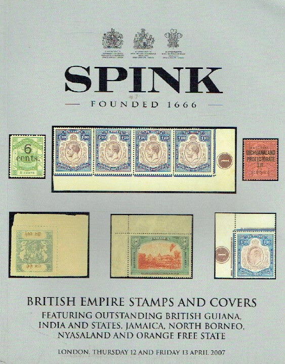 Spink April 2007 British Empire Stamps & Covers