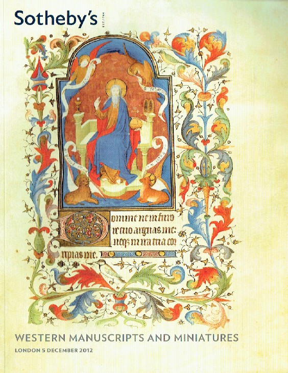 Sothebys December 2012 Western Manuscripts & Miniatures