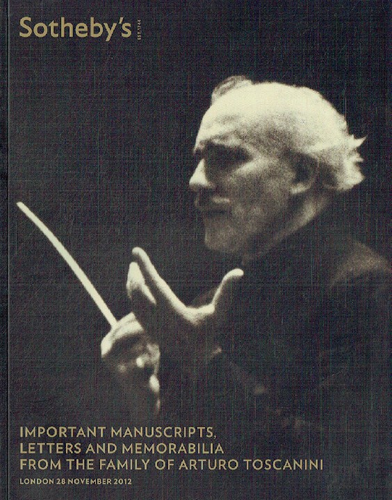 Sothebys November 2012 Important Manuscripts, Letters & Memorabilia