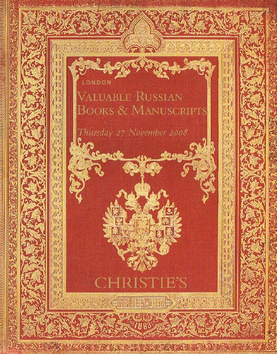 Christies November 2008 Valuable Russian Books & Manuscripts