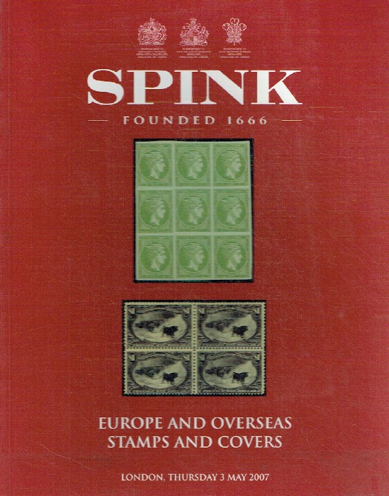 Spink May 2007 Europe & Overseas, Stamps & Covers
