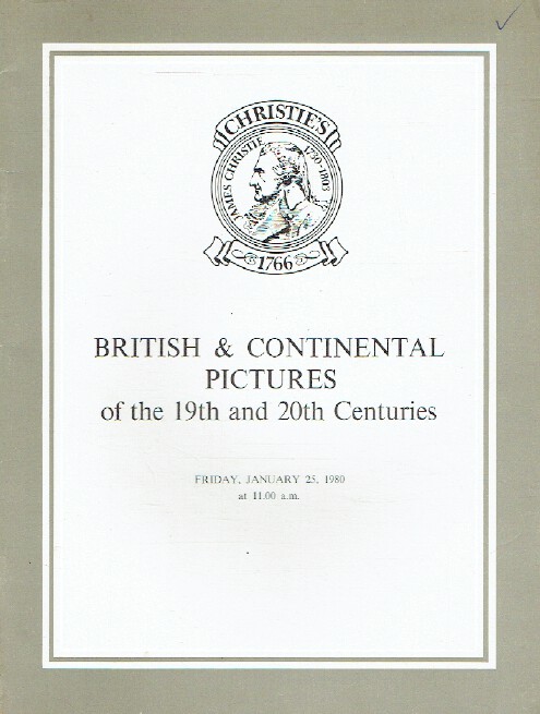 Christies January 1980 British and Continental Pictures