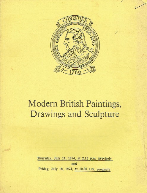 Christies July 1974 Modern British Paintings, Drawings & Sculpture