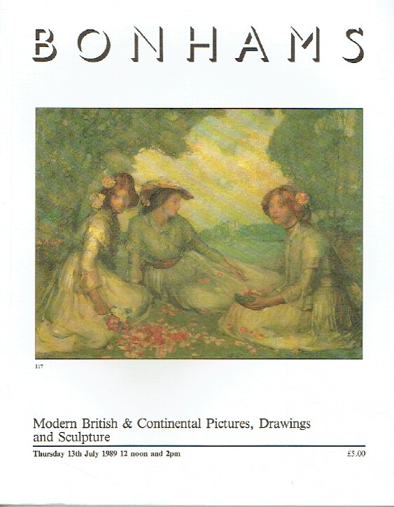 Bonhams July 1989 Modern British & Continental Pictures, Drawings & Sculpture