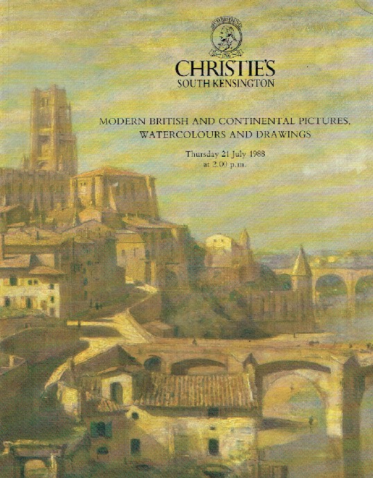 Christies July 1988 Modern British & Continental Paintings, Watercolours etc.