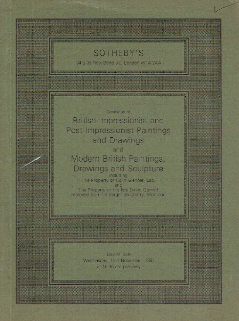 Sothebys November 1981 British & Post-Impressionist & Modern British Paintings