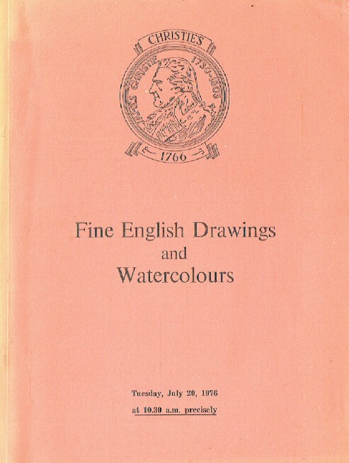 Christies July 1976 Fine English Drawings & Watercolours
