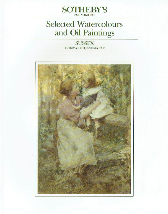 Sothebys January 1992 Selected Watercolours & Oil Paintings