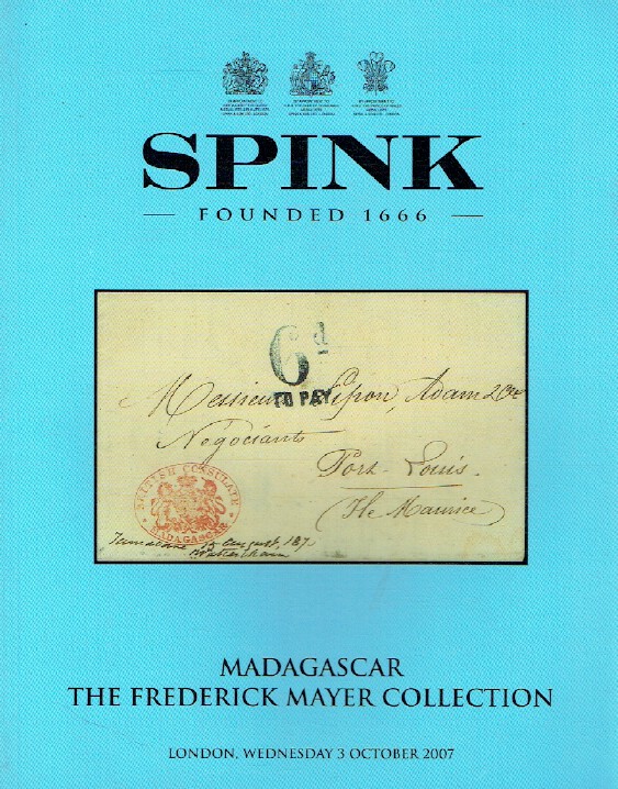 Spink October 2007 Stamps - Madagascar - Frederick Mayer Collection