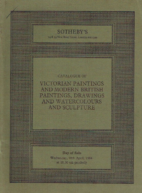 Sothebys April 1984 Victorian Paintings & Modern British Paintings & Sculpture