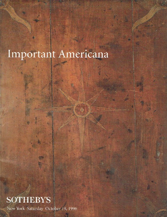 Sothebys October 1996 Important Americana - Click Image to Close