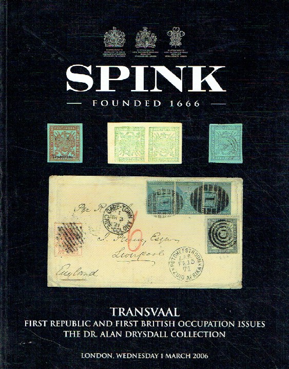 Spink March 2006 Stamps - Transvaal - Alan Drysdall Collection