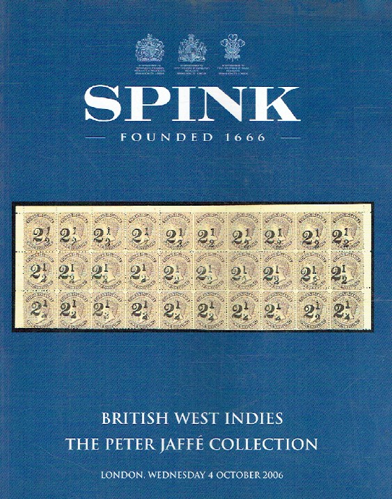 Spink October 2006 Stamps - British West Indies - Peter Jaffe Collection