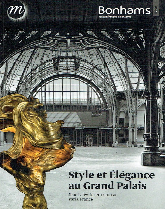 Bonhams February 2013 Style et Elegance au Grand Palais
