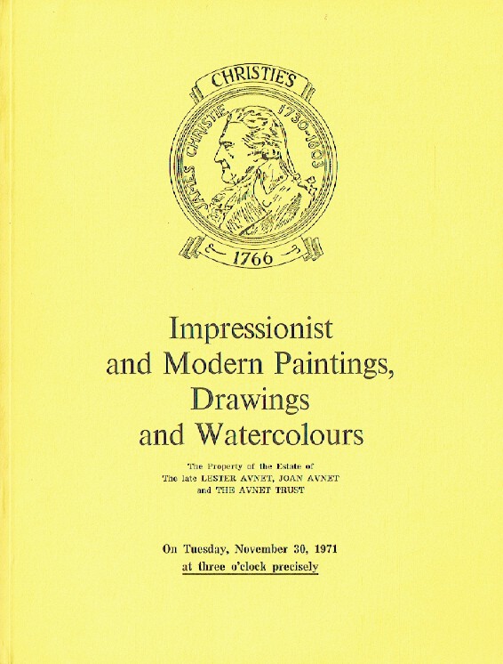 Christies November 1971 Impressionist & Modern Paintings