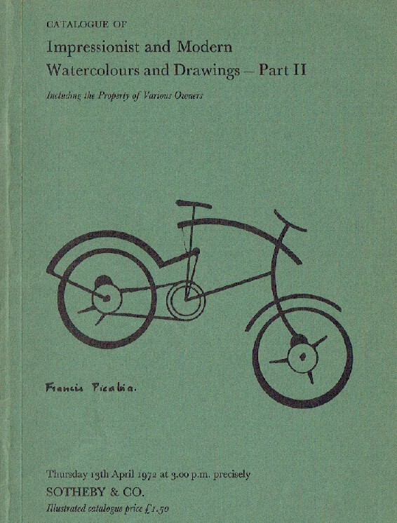 Sothebys April 1972 Impressionist & Modern Watercolours and Drawings - II