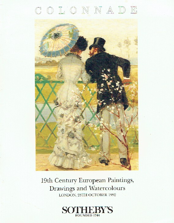 Sothebys October 1992 19th Century European Paintings, Drawings & Watercolours