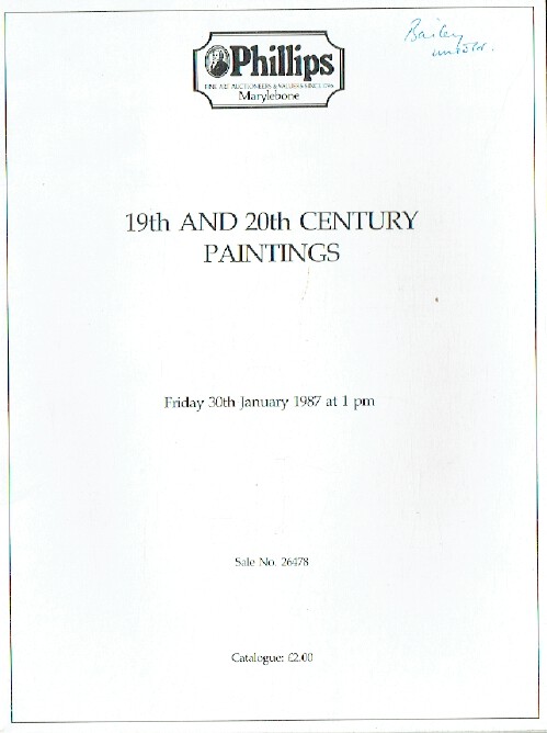 Phillips January 1978 19th & 20th Century Paintings