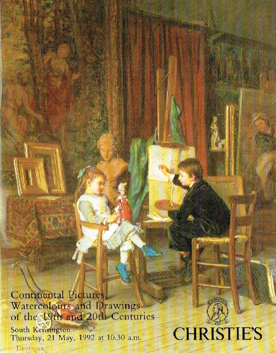 Christies May 1992 Continental Pictures and Watercolours of 19th & 20th C