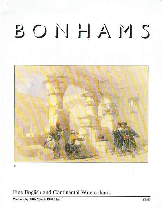 Bonhams March 1990 Fine English & Continental Watercolours