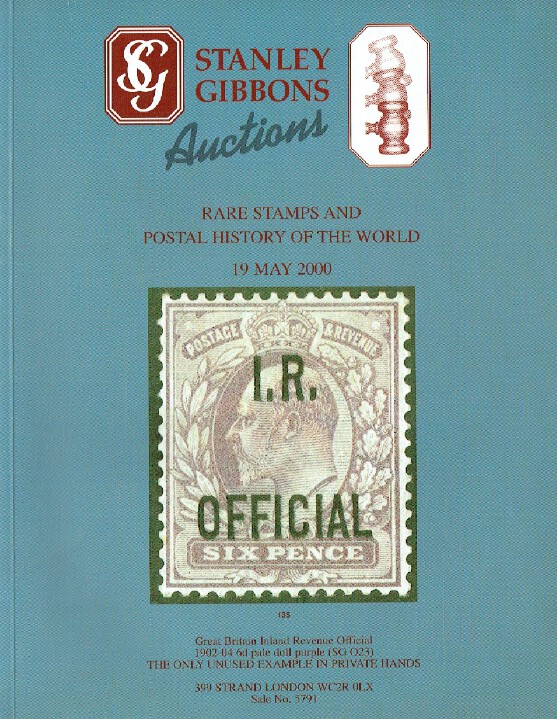 Stanley Gibbons May 2000 Rare Stamps & Postal History of the World