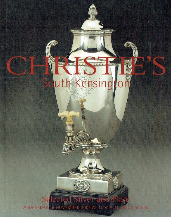 Christies November 2003 Selected Silver & Plate