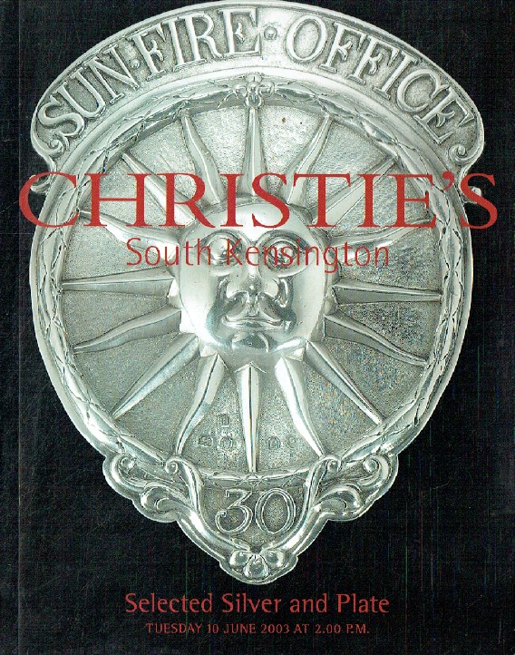 Christies June 2003 Selected Silver & Plate (Digital Only)