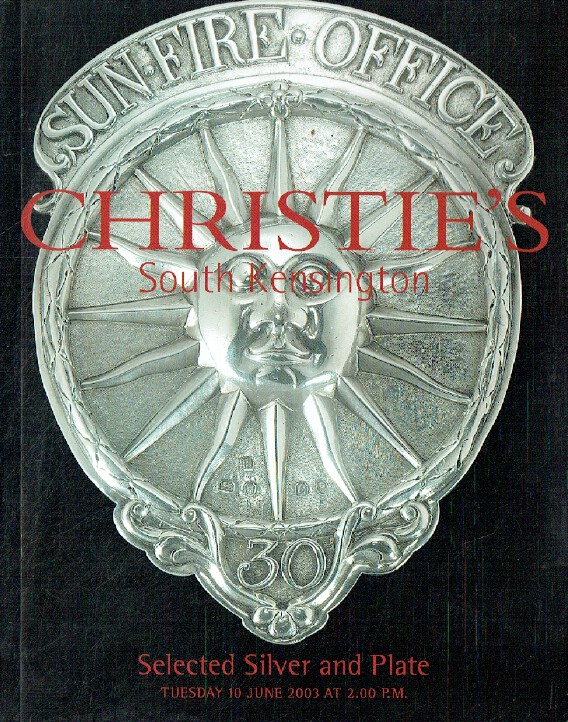 Christies June 2003 Selected Silver & Plate (Digital only)