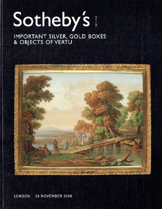 Sothebys November 2006 Important Silver, Gold Boxes