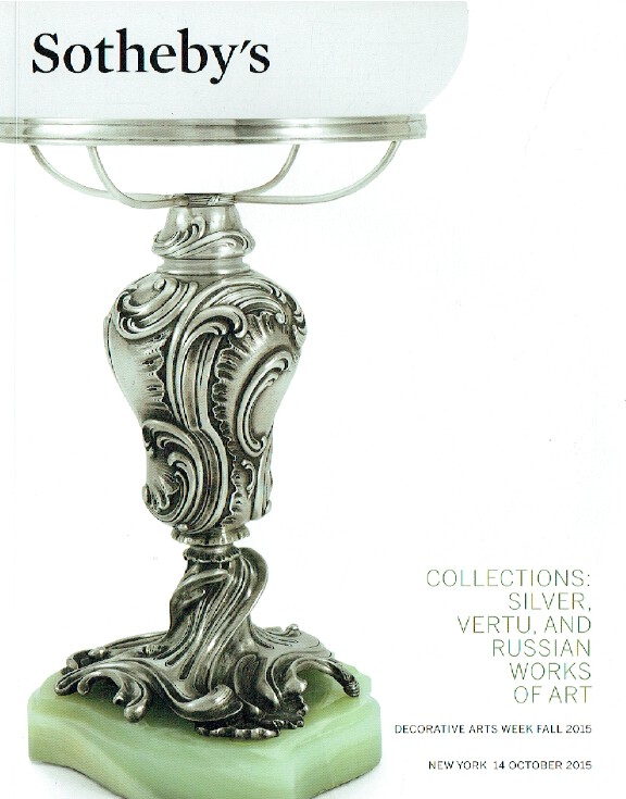 Sothebys October 2015 Collections : Silver, Vertu & Russian Works of Art
