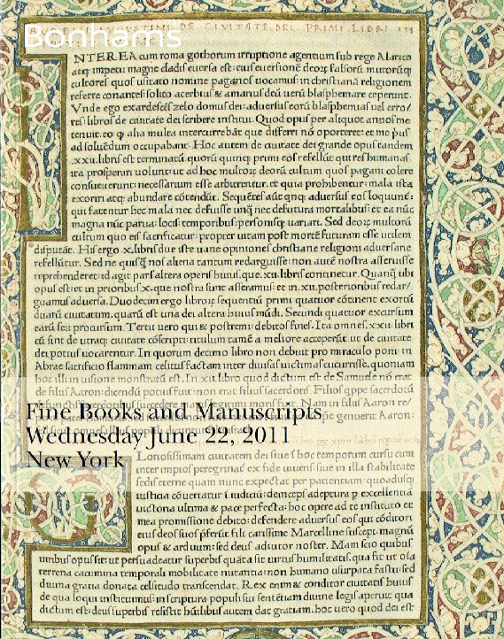 Bonhams June 2011 Fine Books & Manuscripts
