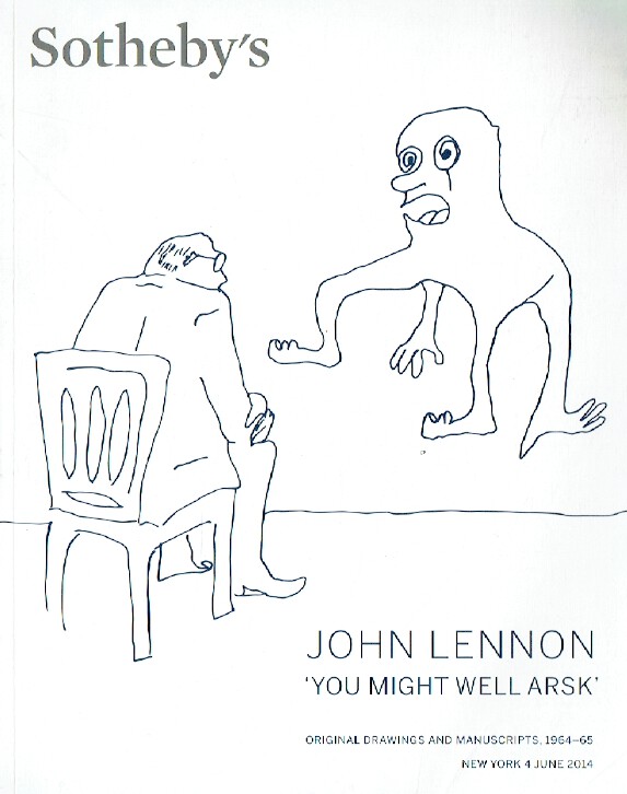 Sothebys June 2014 John Lennon Original Drawings & Manuscripts