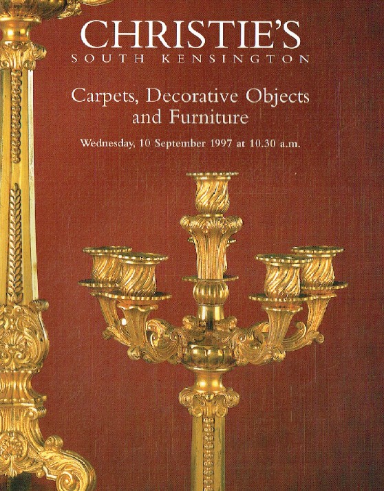 Christies September 1997 Carpets, Decorative Objects & Furniture