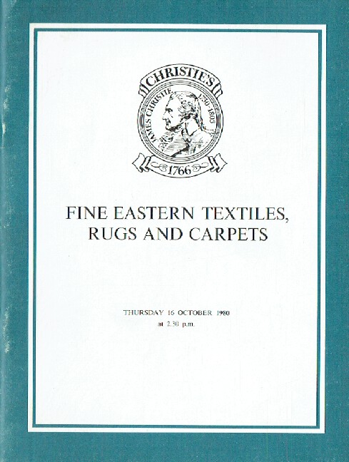Christies October 1980 Fine Eastern Textiles, Rugs and Carpets