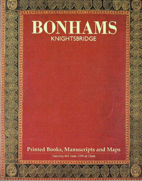 Bonhams June 1995 Printed Books, Manuscripts & Maps - Click Image to Close