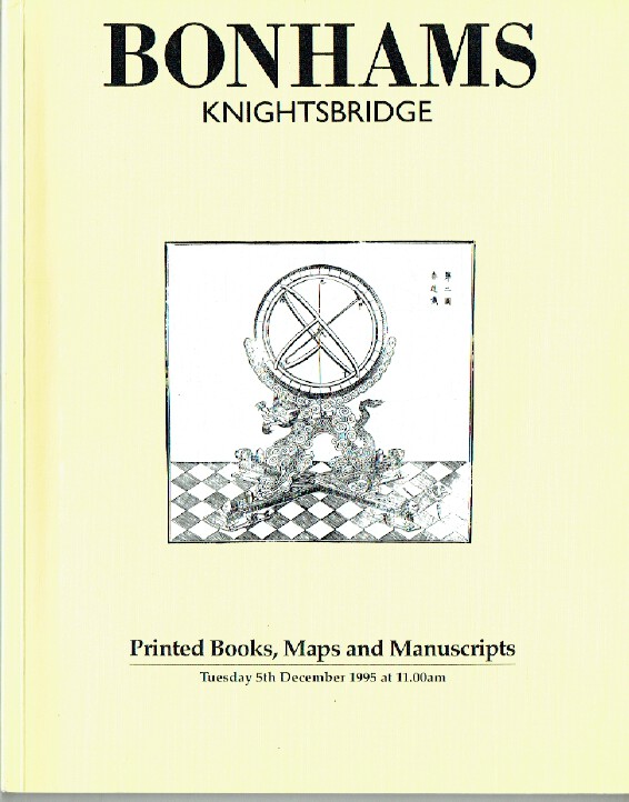 Bonhams December 1995 Printed Books, Maps & Manuscripts