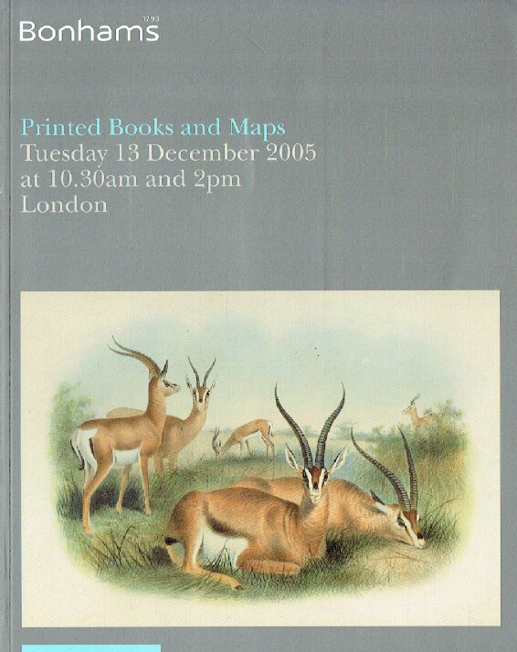 Bonhams December 2005 Printed Books & Maps - Click Image to Close