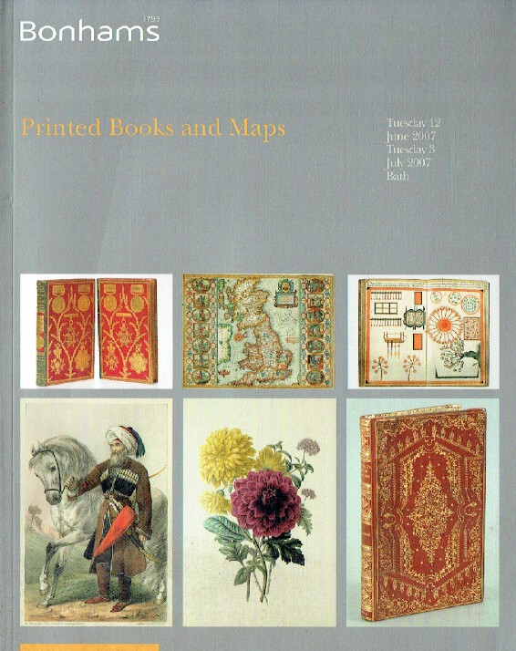 Bonhams June/July 2007 Printed Books & Maps - Click Image to Close