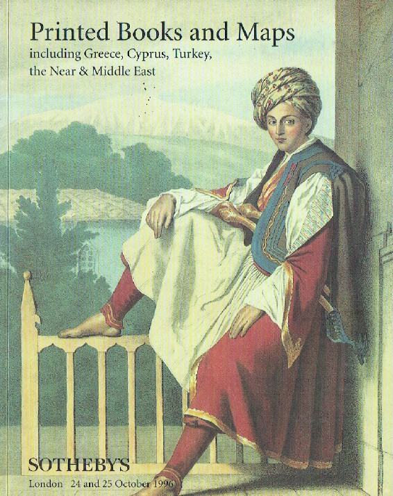 Sothebys October 1996 Printed Books & Maps inc. Greece, Cyprus, Turkey