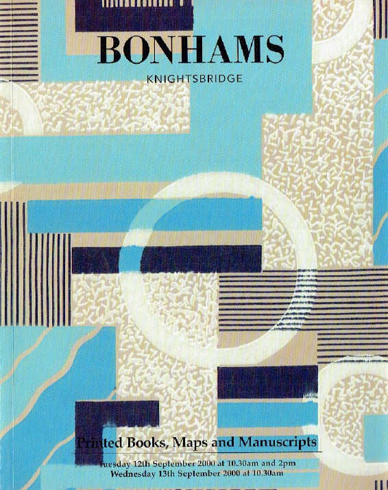 Bonhams September 2000 Printed Books, Maps & Manuscripts