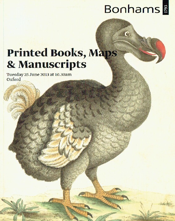 Bonhams June 2013 Printed Books, Maps & Manuscripts