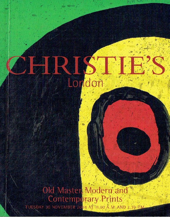 Christies November 2004 Old Master, Modern & Contemporary Prints