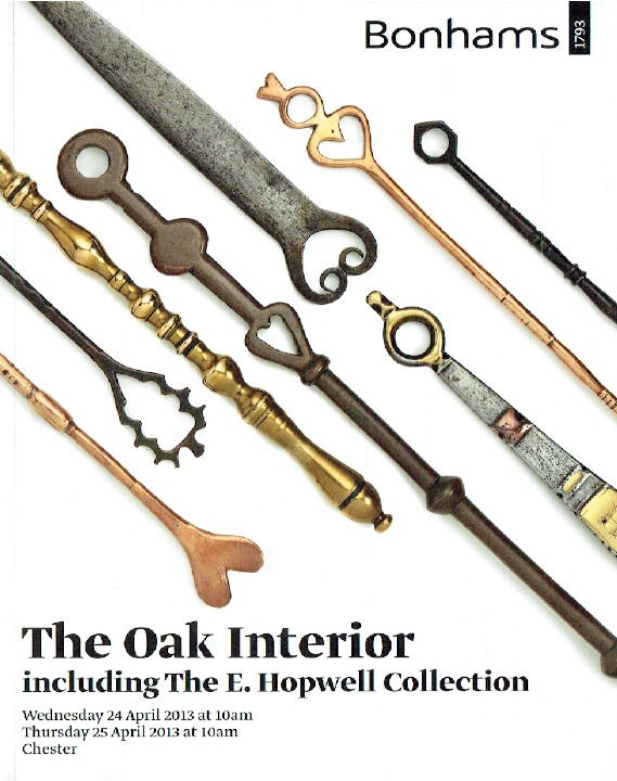 Bonhams April 2013 The Oak Interior inc. E.Hopwell Collection - Click Image to Close