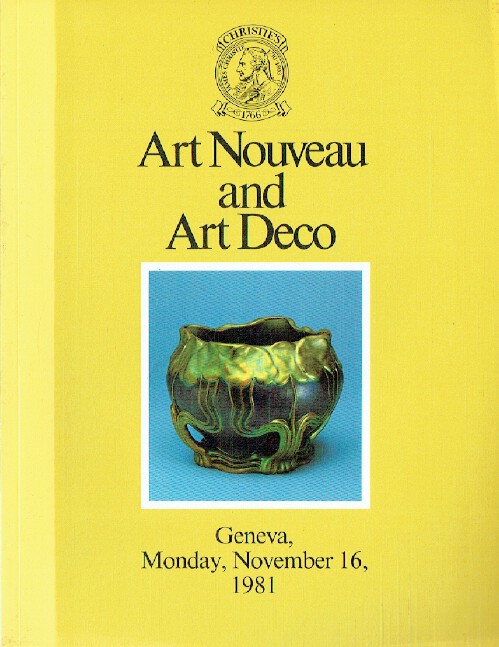 Christies November 1981 Art Nouveau and Art Déco