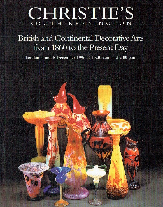 Christies December 1996 British & Continental Decorative Arts