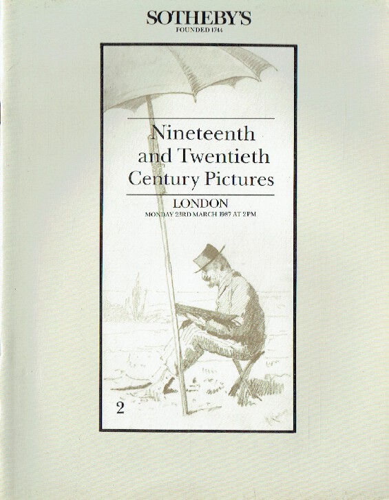 Sothebys March 1987 19th & 20th Century Pictures