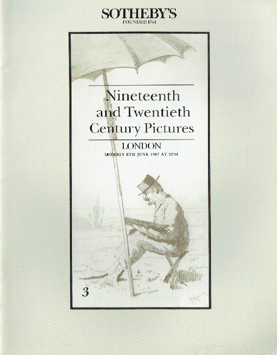 Sothebys June 1987 19th & 20th Century Pictures