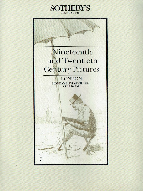 Sothebys April 1988 19th & 20th Century Pictures