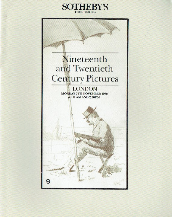 Sothebys November 1988 19th & 20th Century Pictures