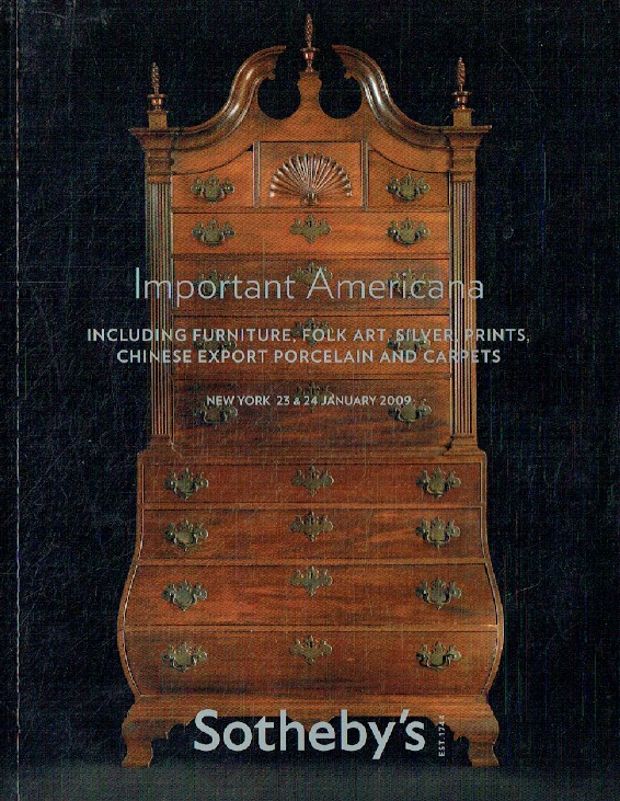 Sothebys January 2009 Important Americana inc. Furniture, Flok Art